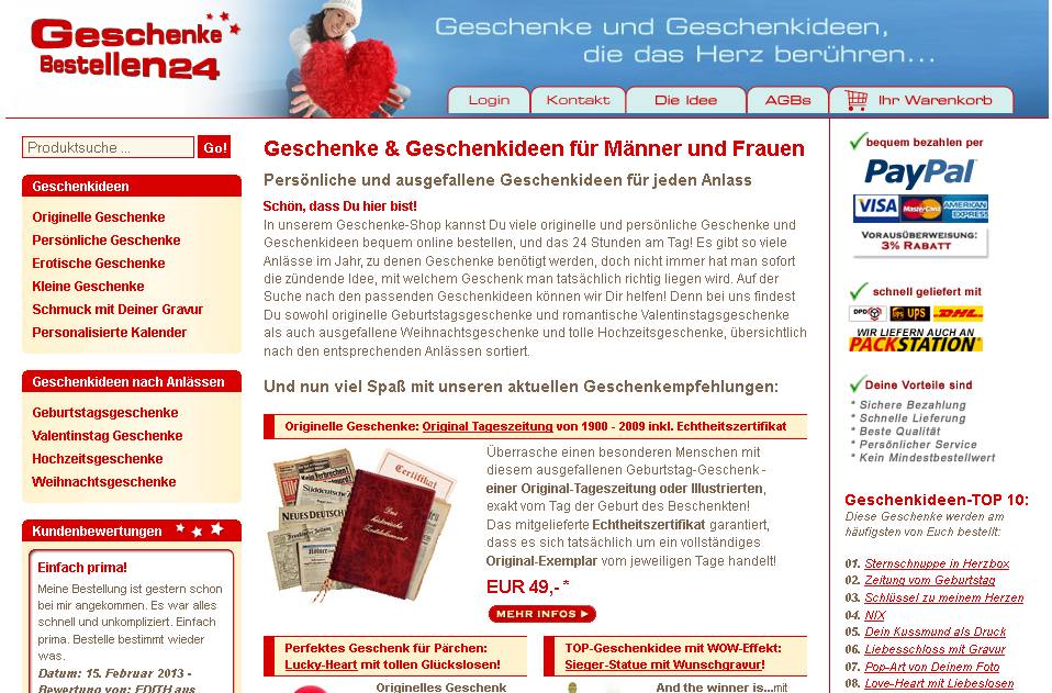 Geschenke-Bestellen24.de Screenshot