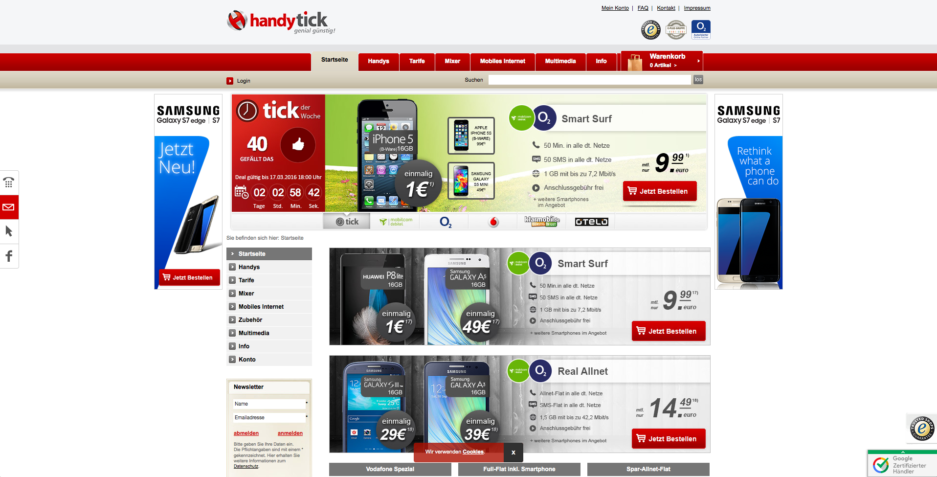 handytick.de Screenshot