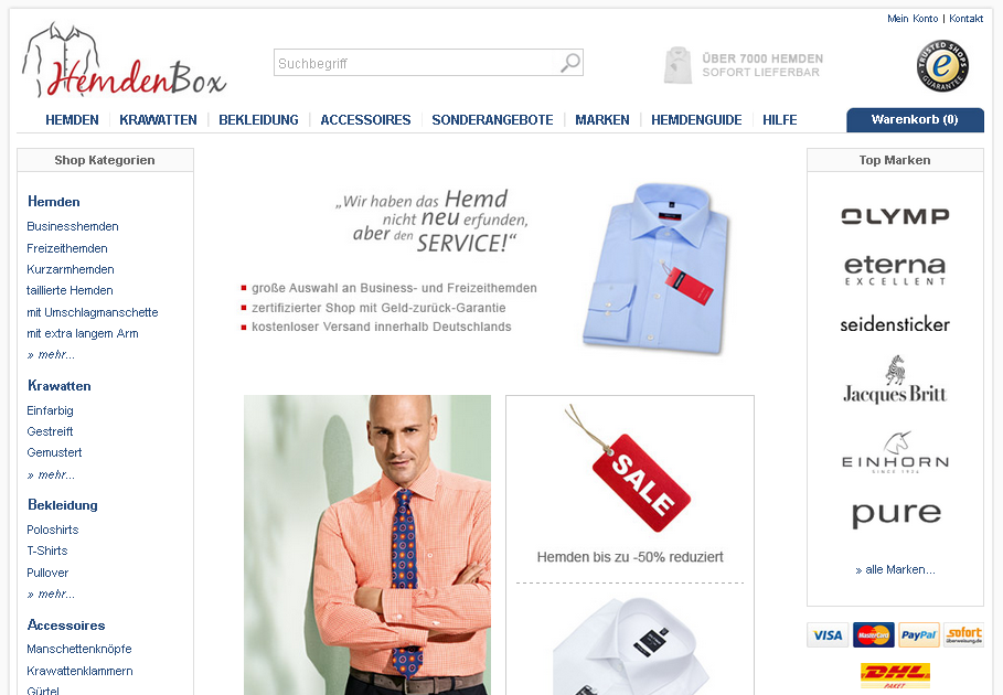 Hemdenbox.de Screenshot