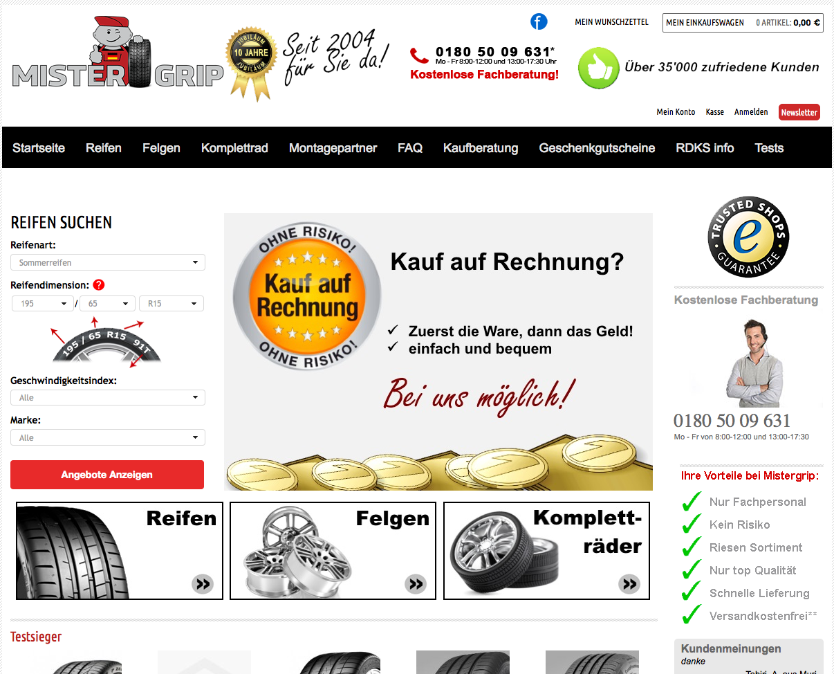 Mistergrip.de Screenshot