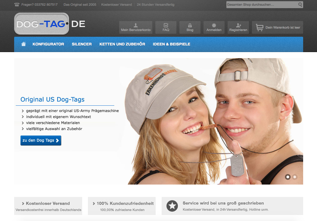 dog-tag.de Screenshot