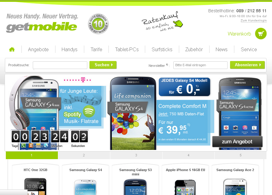 getmobile.de Screenshot