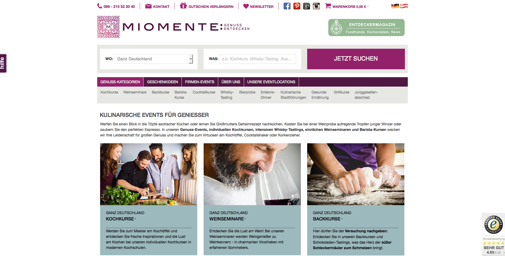 Miomente.de Screenshot