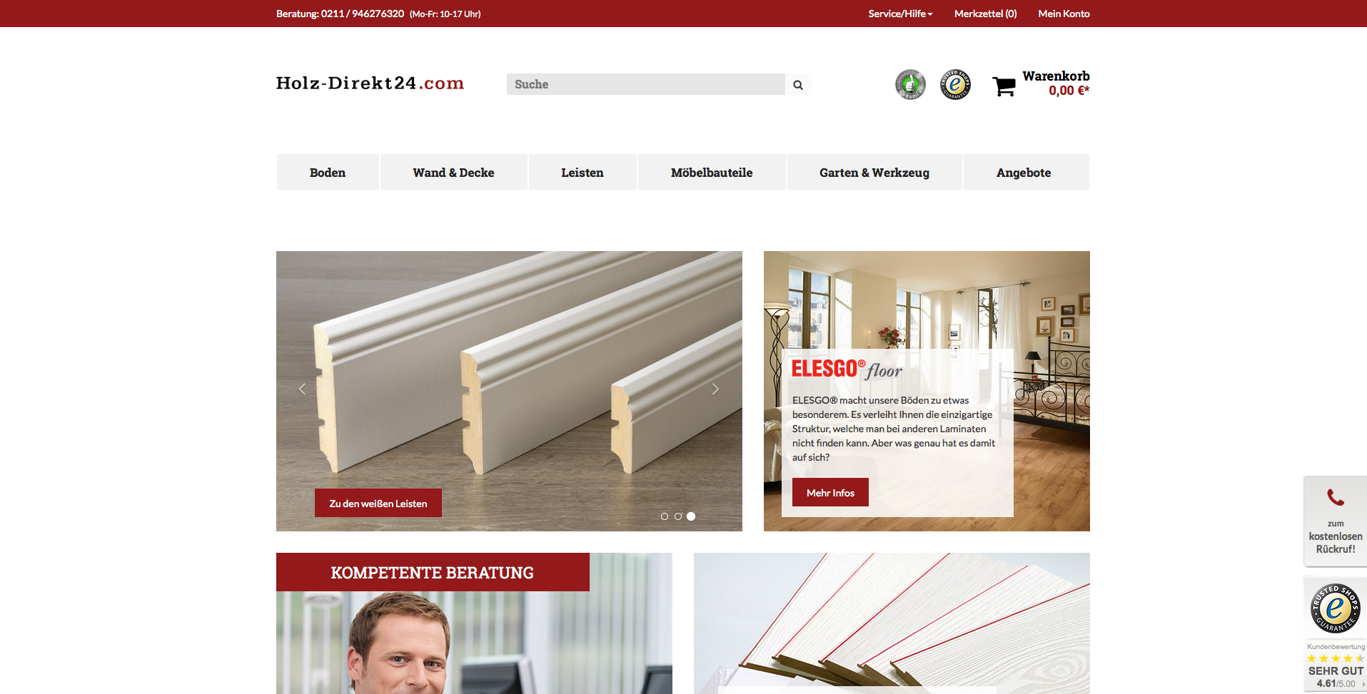 Holz-Direkt24.com Screenshot