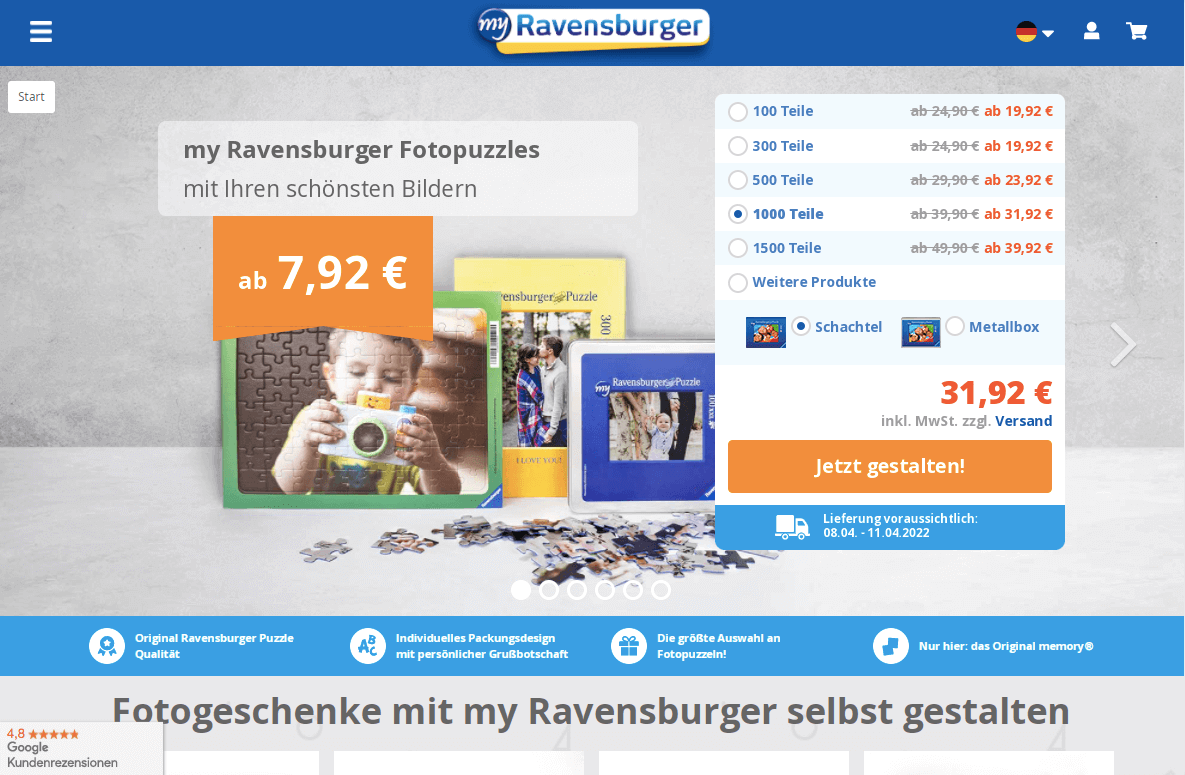 myRavensburger DE Screenshot