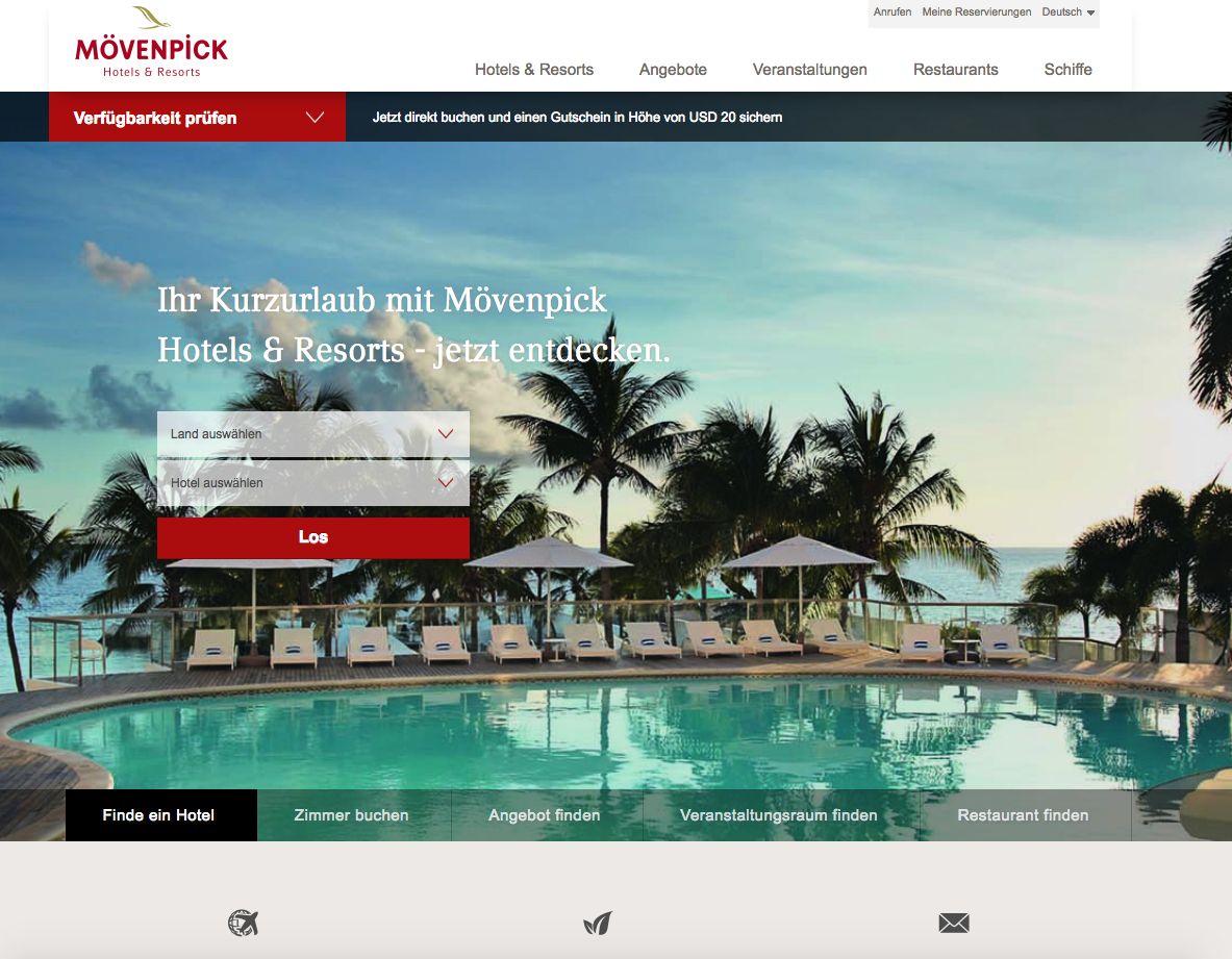 Mövenpick Hotels Screenshot