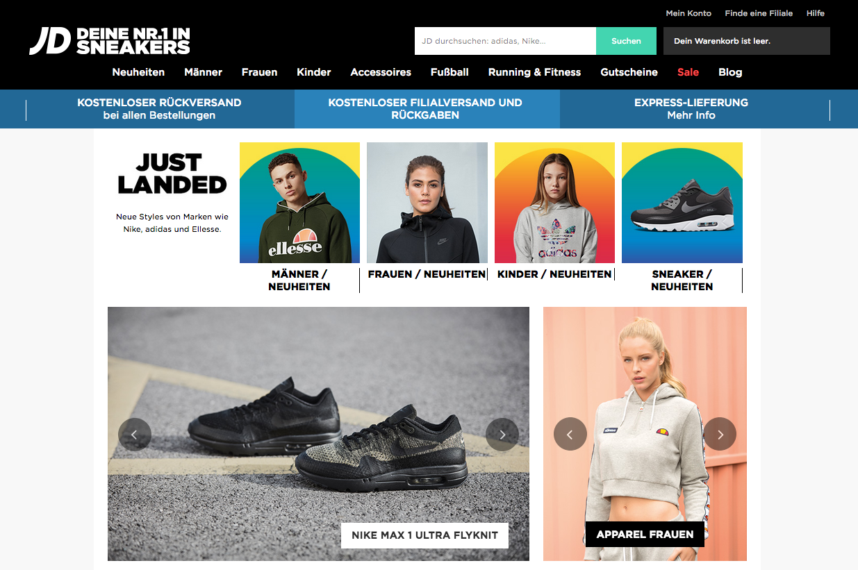 JD Sports Screenshot