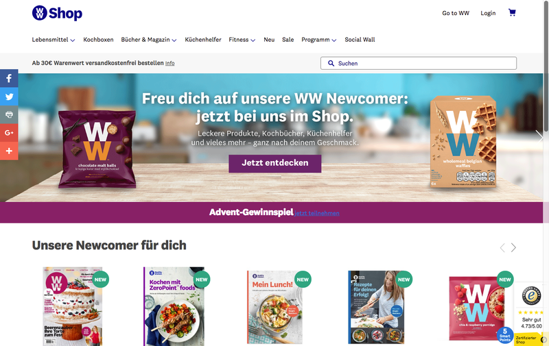 Weight Watchers Shop Screenshot