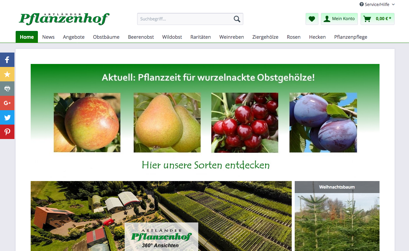 Artländer Pflanzenhof Screenshot