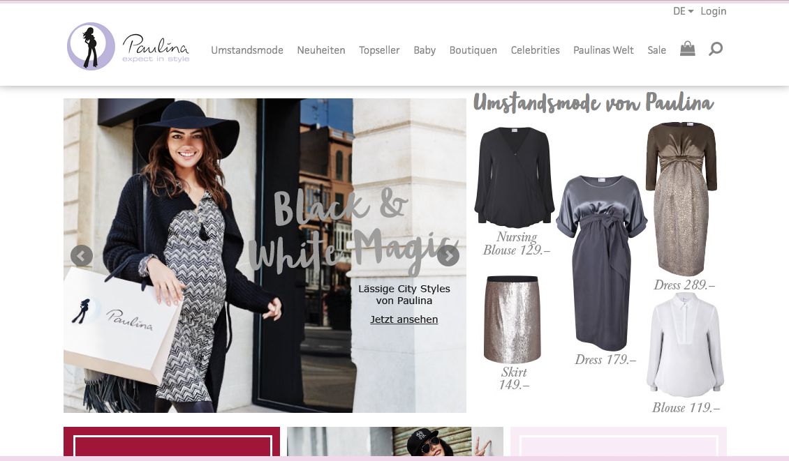 Paulina Umstandsmoden Screenshot