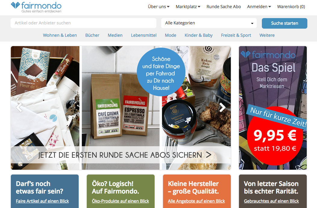 Fairmondo Screenshot