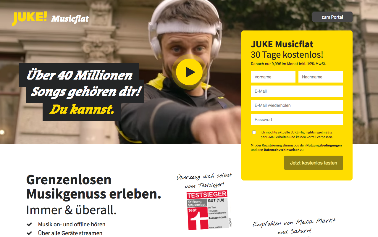 JUKE Musicflat Screenshot
