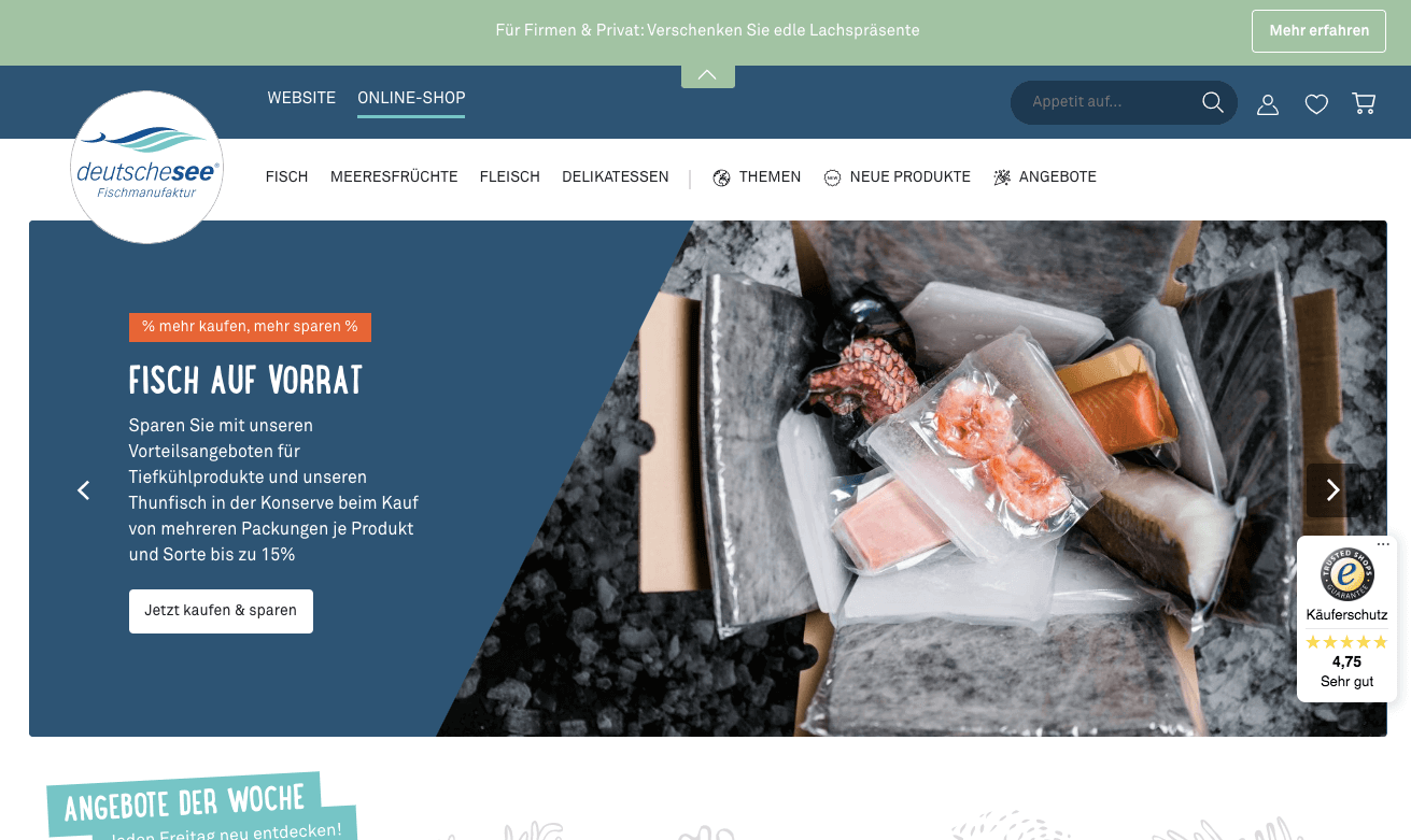 Deutsche See Fischmanufaktur Screenshot