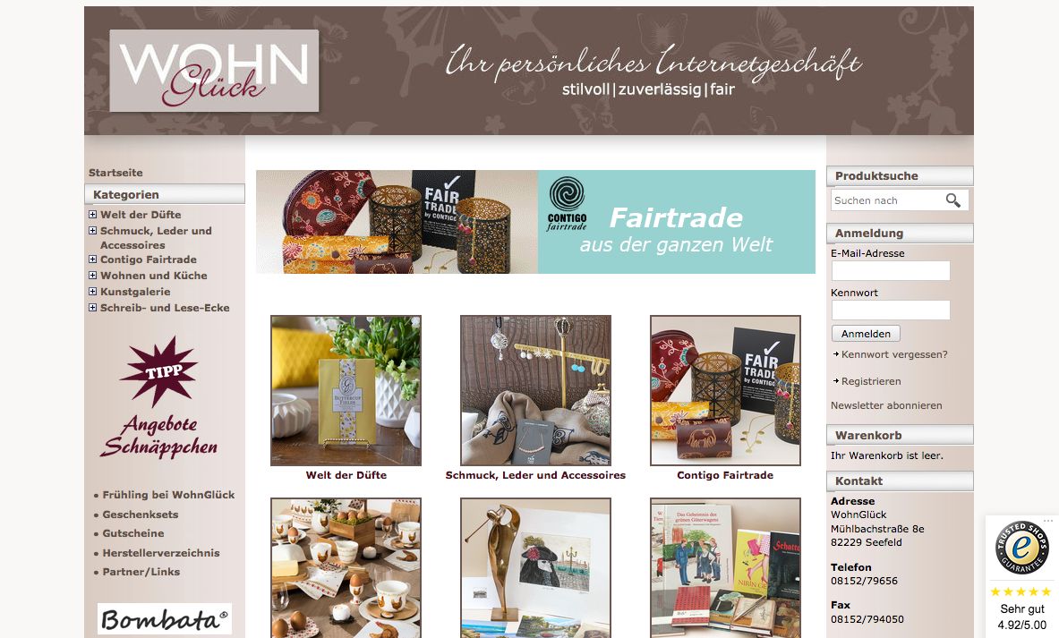 wohnglück.com Screenshot