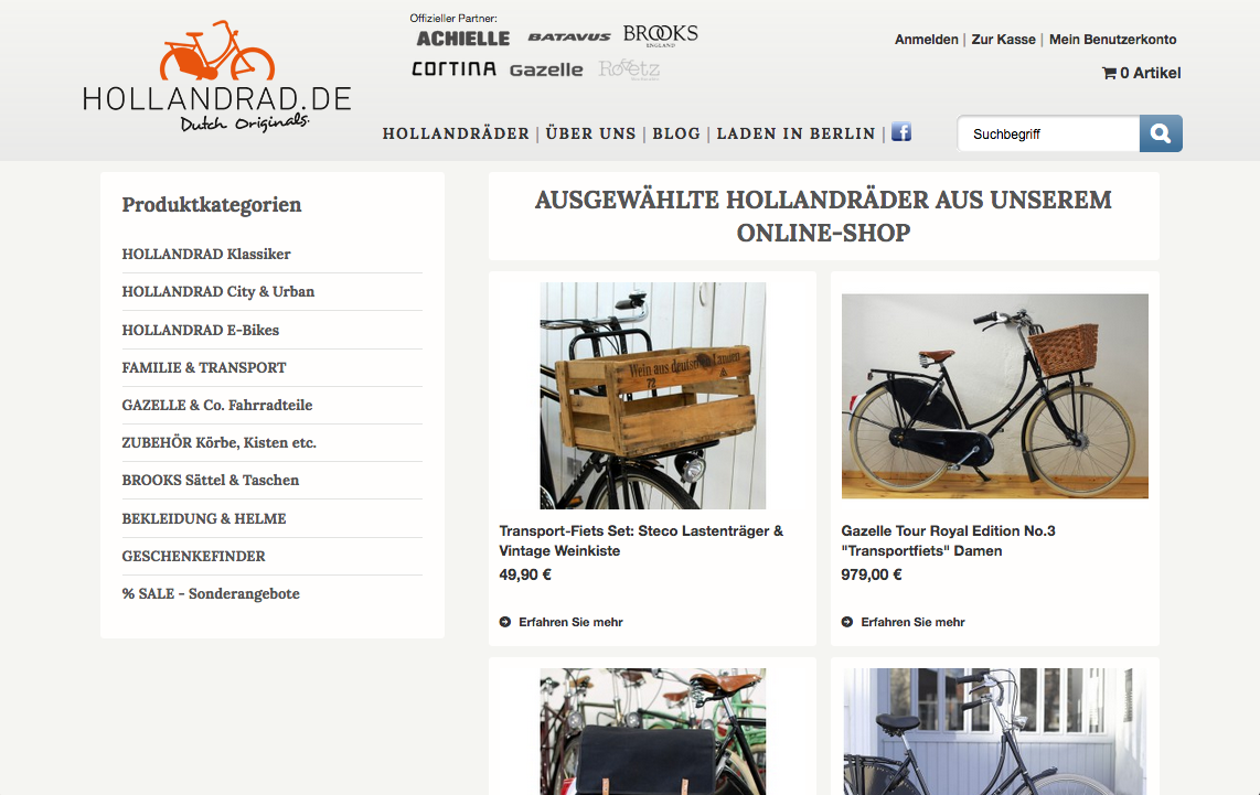 Hollandrad.de Screenshot