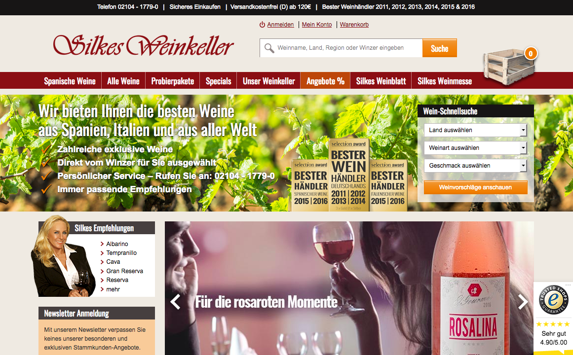 Silkes Weinkeller Screenshot