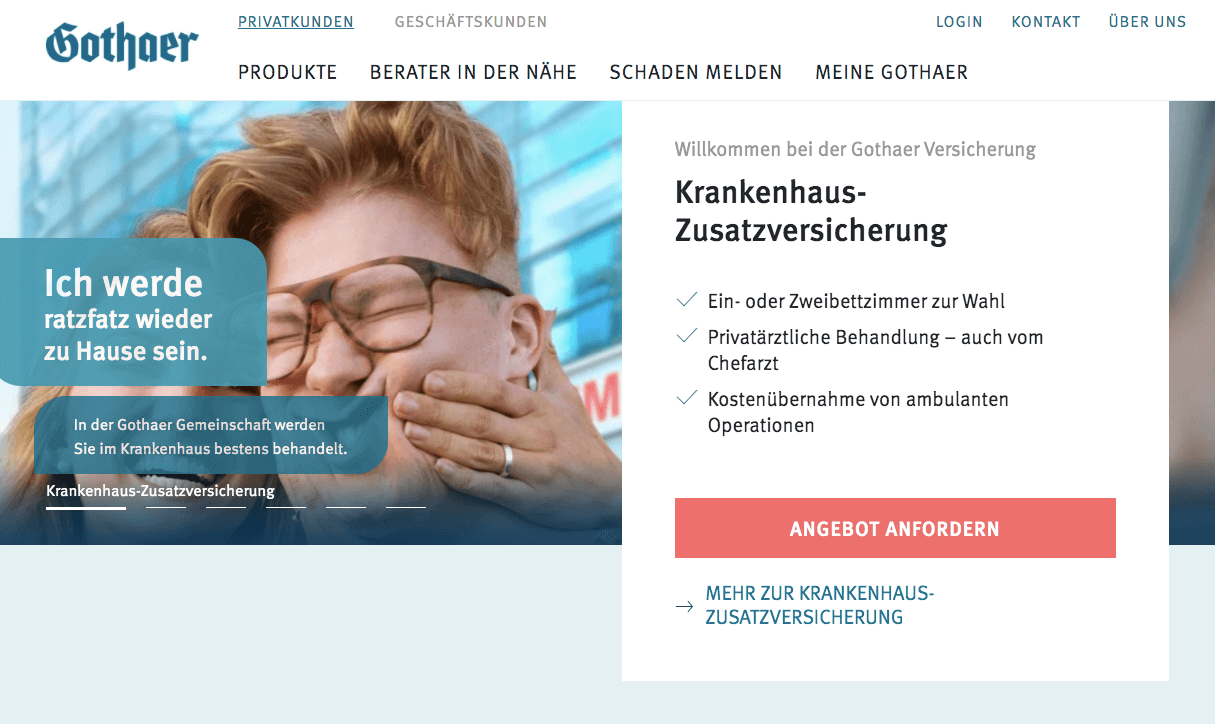 Gothaer Versicherung Screenshot