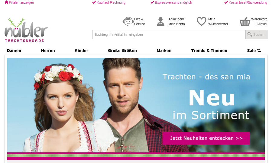 Trachtenhof.de Screenshot
