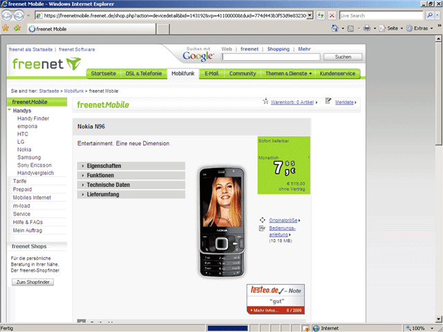 freenetMobile Screenshot