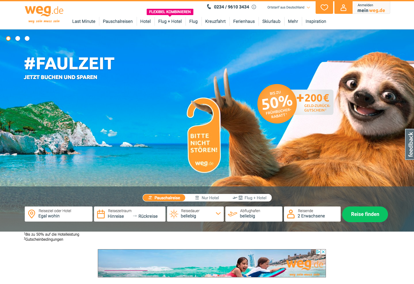 weg.de Screenshot