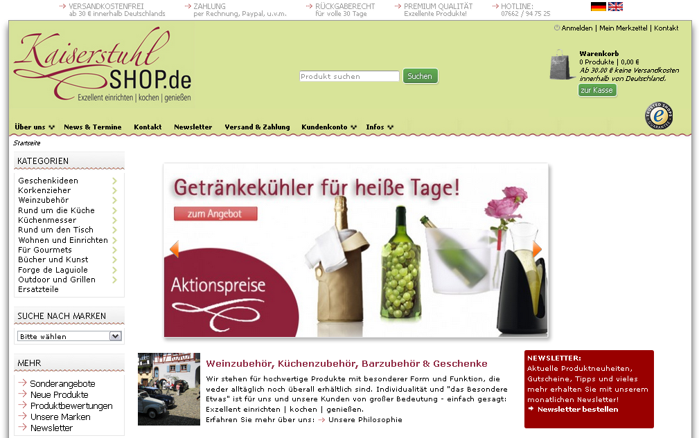 Kaiserstuhlshop Screenshot